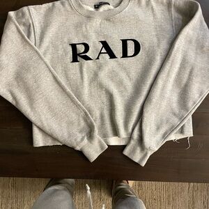 Brandy Melville Heather Gray RAD Sweatshirt
